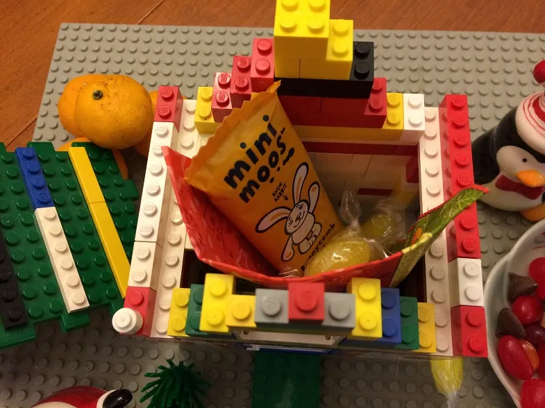 inside Christmas lego house